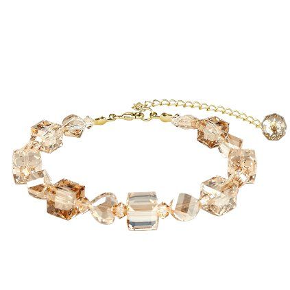 Elenys Swarovski® náramek s krystaly - pozlacený 18K žluté zlato