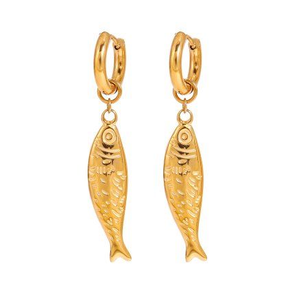 ELENYS Gold Fish  pozlacené náušnice 18K žluté zlato