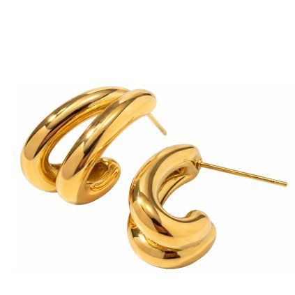 ELENYS Twist Gold  pozlacené náušnice 18K žluté zlato