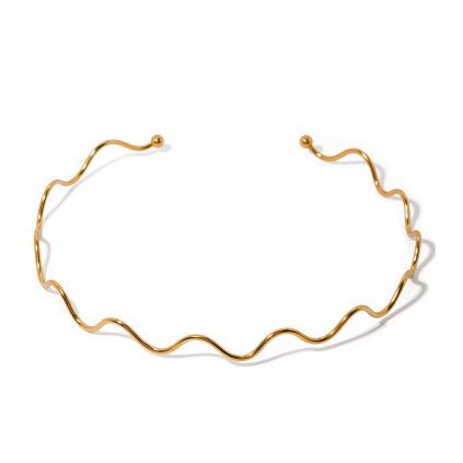 ELENYS Wawe  pozlacený choker 18K žluté zlato