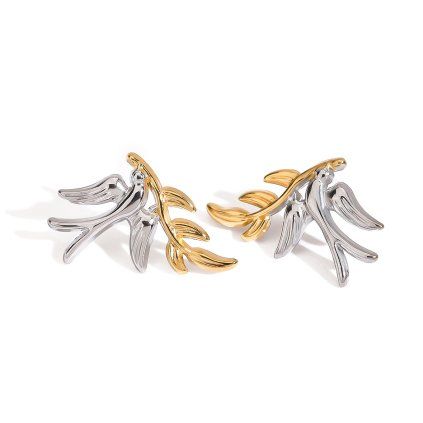 ELENYS Bird Harmony  pozlacené náušnice 18K žluté zlato