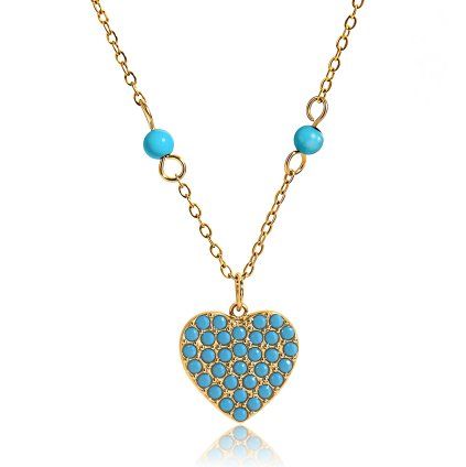 ELENYS Aqualis Heart  pozlacený náhrdelník 18K žluté zlato