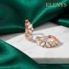 ELENYS Kroužky s drahokamy 14K růžové zlato Vermeil