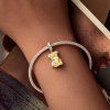 stříbrný visací přívěsek medvídek charms SCC2754 YE(5)
