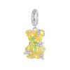 stříbrný visací přívěsek medvídek charms SCC2754 YE+