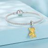 stříbrný visací přívěsek medvídek charms SCC2754 YE(2)