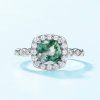 Royal Fashion stříbrný rhodiovaný prsten Mechový achát RG017202_L