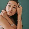 Elenys pozlacený perlový náramek Clara 17 cm 18K žluté zlato Perla 5A
