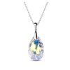 Royal Fashion stříbrný náhrdelník pozlacený 18K bílým zlatem Swarovski®