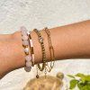 ELENYS Pink Amour  pozlacený náramek 18K žluté zlato