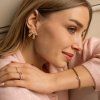 ELENYS Pink Amour  pozlacený náramek 18K žluté zlato