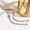 ELENYS Bella Pink  pozlacený náramek 18K žluté zlato