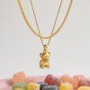 ELENYS Teddy  vrstvený pozlacený náhrdelník 18K žluté zlato
