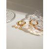 ELENYS Pearl Trio  pozlacené náušnice 18K žluté zlato