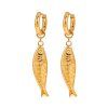 ELENYS Gold Fish  pozlacené náušnice 18K žluté zlato