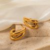 ELENYS Twist Gold  pozlacené náušnice 18K žluté zlato