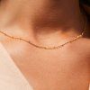 ELENYS Beads Chain  pozlacený náhrdelník 18K žluté zlato