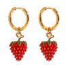 ELENYS Sweet Strawberry  pozlacené náušnice 18K žluté zlato
