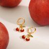 ELENYS Sweet Cherry  pozlacené náušnice 18K žluté zlato