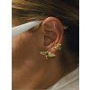 ELENYS Bee Sparkly  pozlacené náušnice 18K žluté zlato