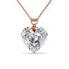 Elenys pozlacený náhrdelník Srdce s krystaly Swarovski® 18K růžové zlato