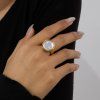 ELENYS Organic Pearl  pozlacený prsten 18K žluté zlato