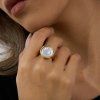 ELENYS Organic Pearl  pozlacený prsten 18K žluté zlato