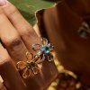 ELENYS Azure Bloom  prsten z prémiové oceli