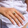 ELENYS Marquise Shine  pozlacený prsten 18K žluté zlato