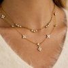 ELENYS Floral Shine  pozlacený náhrdelník 18K žluté zlato