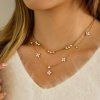 ELENYS Floral Shine  pozlacený náhrdelník 18K žluté zlato