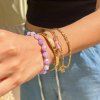 ELENYS Amethyst Aura  pozlacený náramek 18K žluté zlato