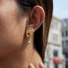ELENYS Relic Drop  pozlacené náušnice 18K žluté zlato