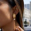 ELENYS Relic Drop  pozlacené náušnice 18K žluté zlato