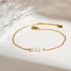 ELENYS Pearl Trio  pozlacený náramek 18K žluté zlato