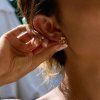 ELENYS Cherry  pozlacené náušnice 18K žluté zlato
