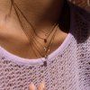 ELENYS Trio Aura  pozlacený náhrdelník 18K žluté zlato