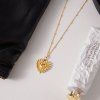 ELENYS Golden Sun Heart  pozlacený náhrdelník 18K žluté zlato