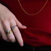 ELENYS Layers Duo  pozlacený prsten 18K žluté zlato