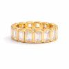 ELENYS Crystal Line  pozlacený prsten 18K žluté zlato