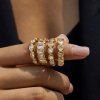 ELENYS Crystal Love  pozlacený prsten 18K žluté zlato