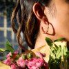 ELENYS Sweet Bamboo  pozlacené náušnice 18K žluté zlato