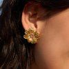 ELENYS Bloom Rosé  pozlacené náušnice 18K žluté zlato