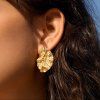 ELENYS Raw Gold  pozlacené náušnice 18K žluté zlato