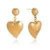 ELENYS Golden Heart  pozlacené náušnice 18K žluté zlato