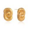 ELENYS Golden Twist  pozlacené náušnice 18K žluté zlato