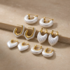 ELENYS Glossy Curve  pozlacené náušnice 18K žluté zlato