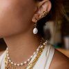 ELENYS Pearl Drop set  pozlacený set 18K žluté zlato